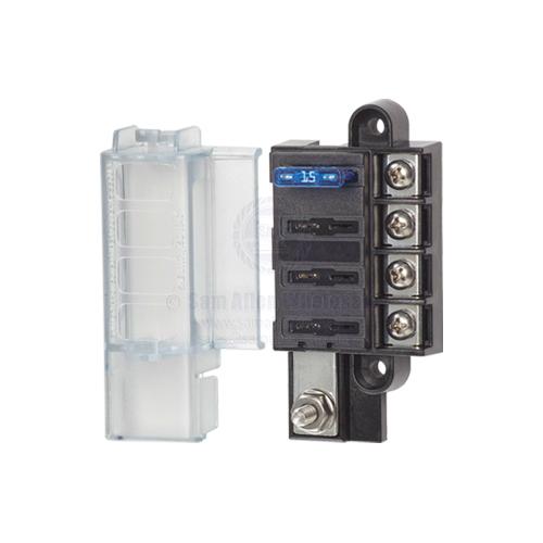 Relaxn 4 gang Compact Fuse Block with Clear Cover