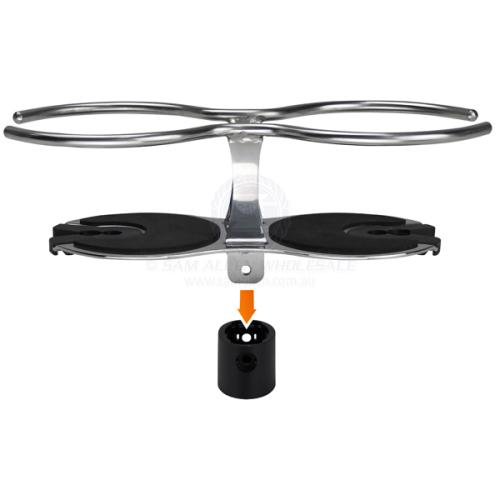 SAW Drink Holder - Stainless Steel Double Wine Glass Holder
