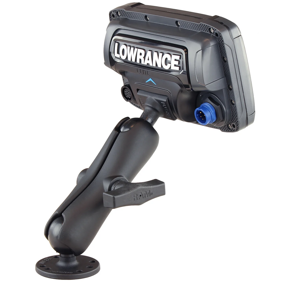 RAM Mounts Double Ball Mount for Lowrance Elite-5 &amp; Elite-7 Ti + More