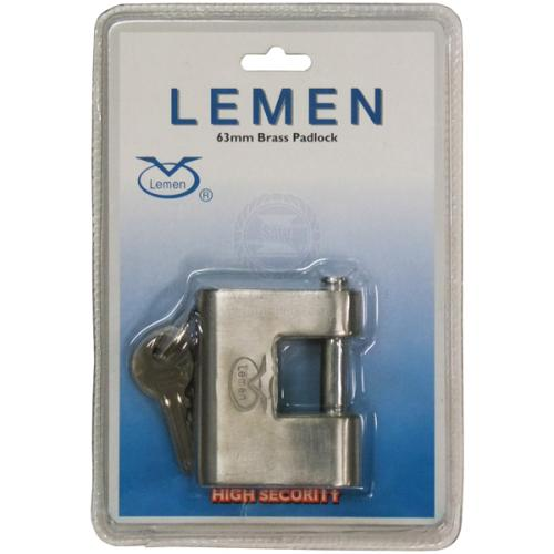 Lemen Padlock - Stainless Steel Armoured Brass