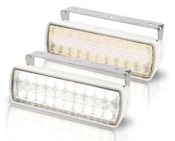 Hella Marine Sea Hawk-XL Dual Colour LED Floodlights - White/Warm White Combination, White Housing
