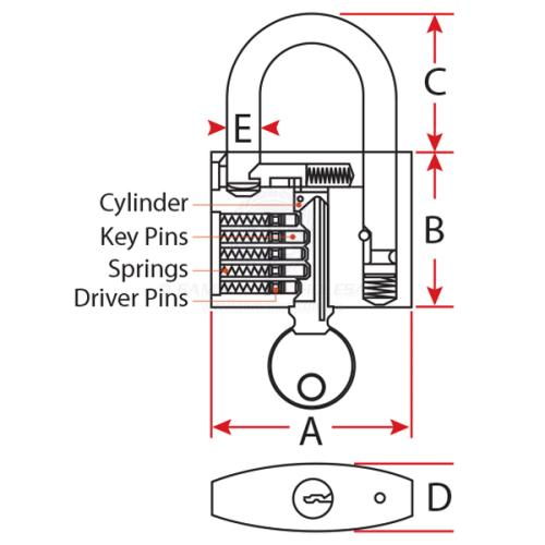 Relaxn Padlocks - Standard Stainless Steel