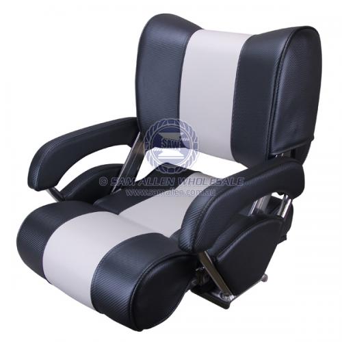 Relaxn Seat Deluxe Tasman Series - Grey and White with Arm Rest