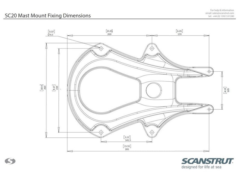 Lowrance Mast Mount kit For 3G/4G Radar