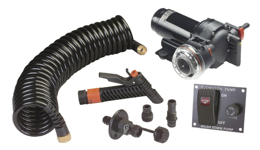 Johnson Pump Deck Wash Kit with 7.5m Hose & Gun
