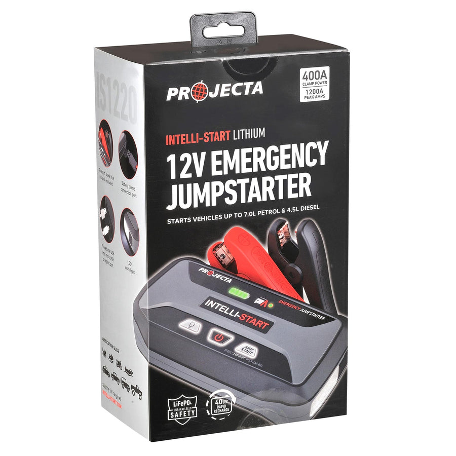 Projecta JumpStarter &amp; Power Bank IS1220 - 12V 1200A Intelli-Start Emergency Lithium Jump Starter and Power Bank
