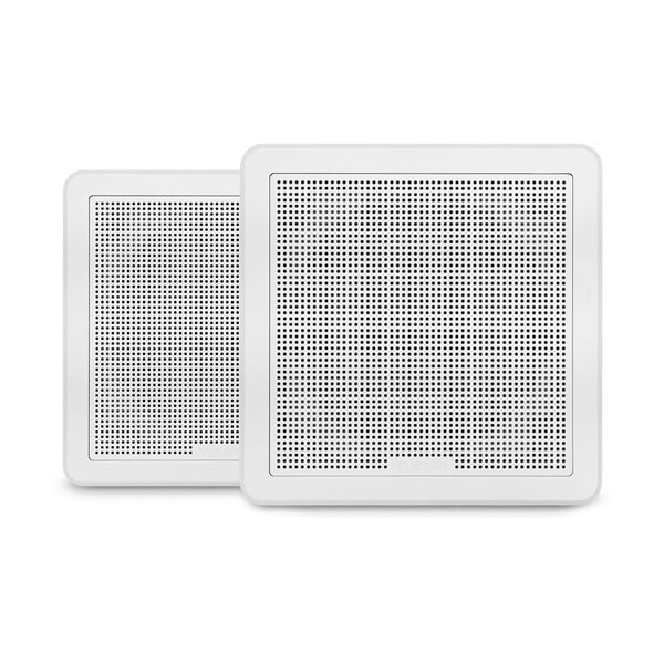Fusion FM-F77SW - 7.7" 200-Watt Square White Flush-Mount Marine Speaker