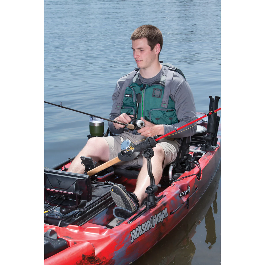 RAM Mounts ROD® Fishing Rod Holder with Extension Arm and Dual T-Bolt Track Base