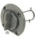 Bung Drain Plug & Base 40mm Cut Out Round - Plastic (192456)