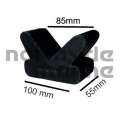4” Rubber V Block Small, 15mm bore, 100mm base