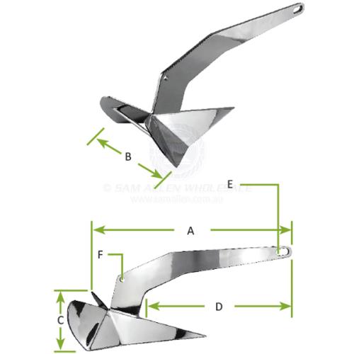 SAW Anchor - Delta Stainless Steel