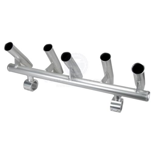 Relaxn Rod Holder Rocket Launcher Clamp on 5 Holders - Silver