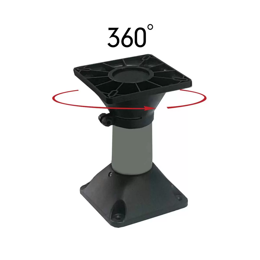 OCEANSOUTH Fixed Seat Pedestal - Swivel top - 330mm (13")