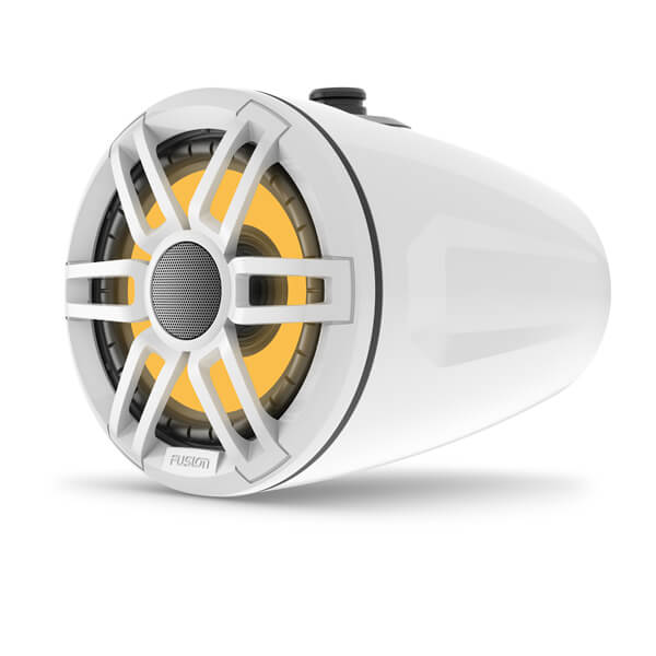 Fusion® XS Series 6.5" 200-Watt Sports White Marine Wake Tower Speaker with RGB LED Lighting