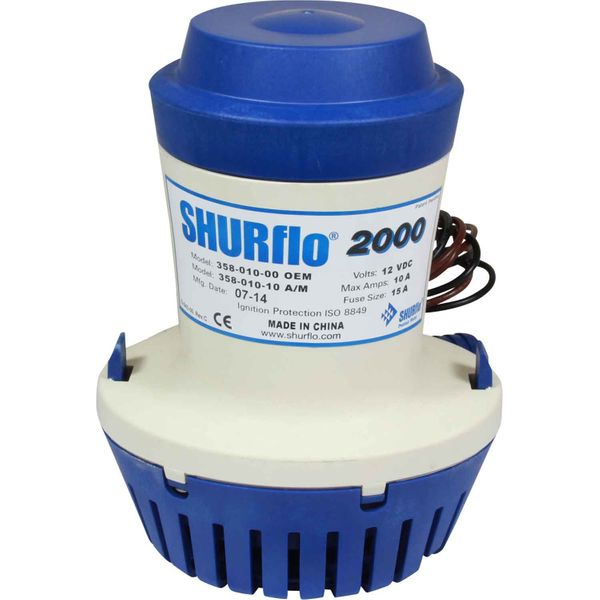 SHURflo Bilge Pumps - 12V 1500GPH / 2000GPH - 2000GPH