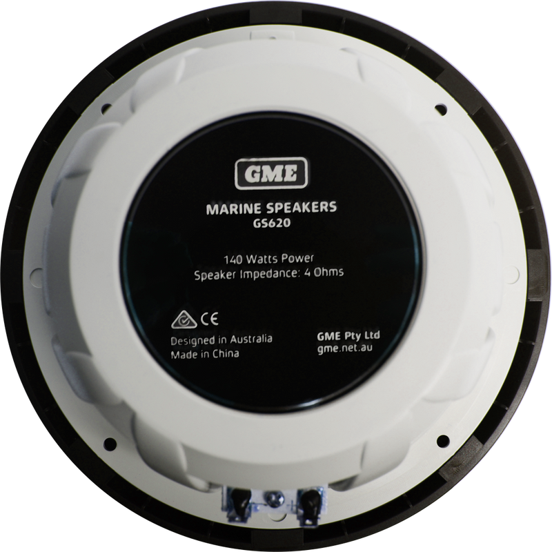 GME GS620B - 140 Watt ip54 Marine Flush Mount Speakers