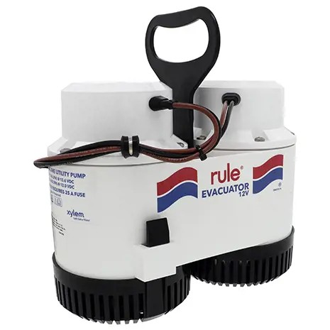 RULE 7700GPH Evacuator High Volume Utility Pump - 12V