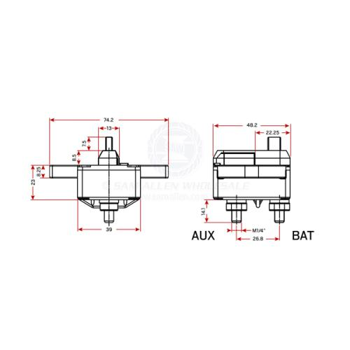RELAXN 100A Circuit Breaker Panel Mount IP67