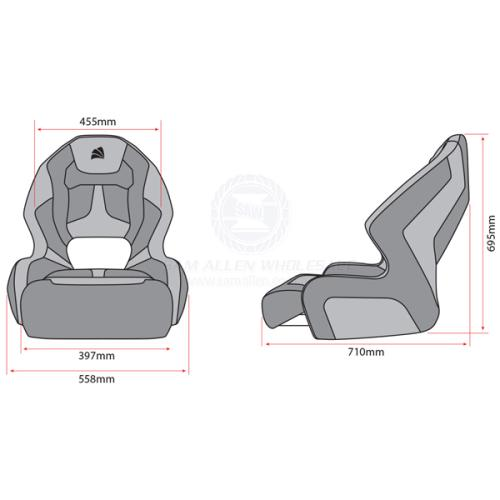 Relaxn Seat Mako Premium Bucket Tan and Black Carbon