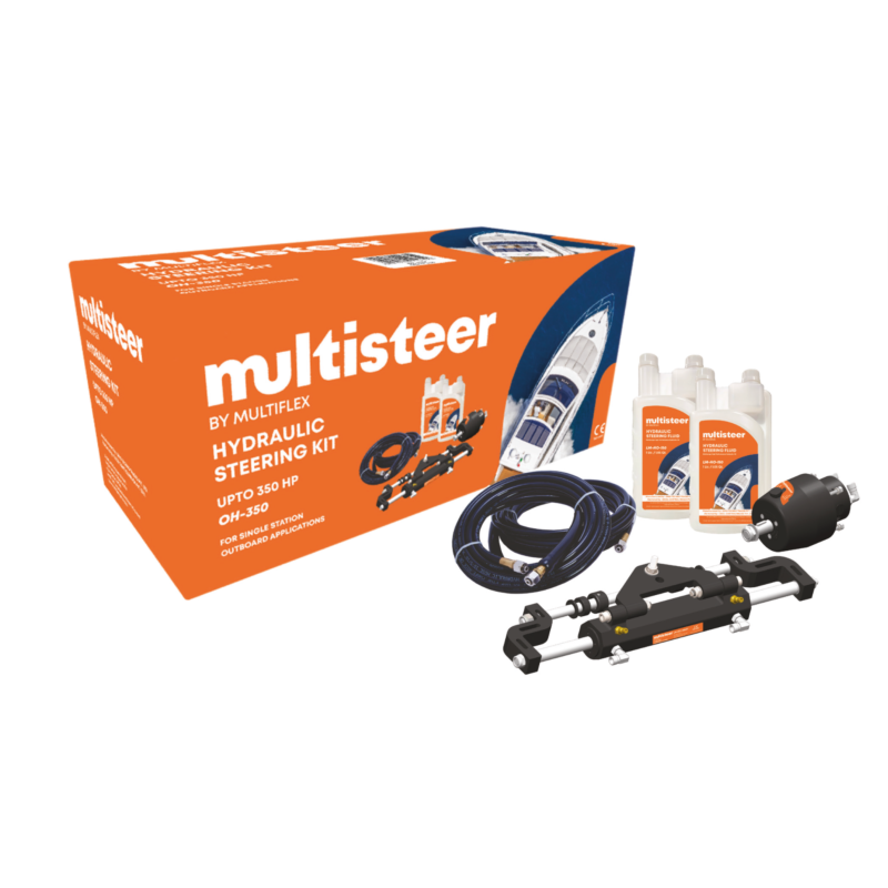 MULTIFLEX Complete Hydraulic Steering Kit - for Motors to 350hp
