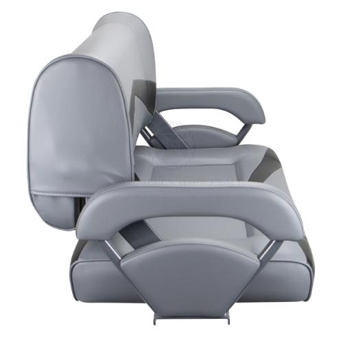 Relaxn Seat Console Series - Double Flip Back Dark Grey and Black