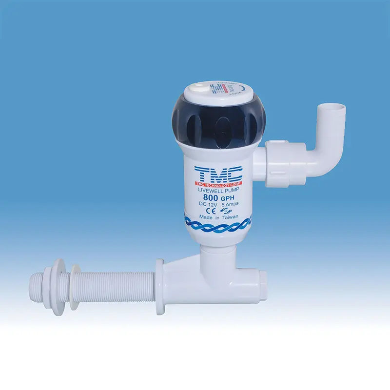 TMC Livewell Pumps - 12V 800GPH 90deg