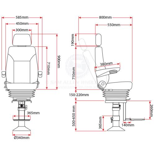 Relaxn Pilot Seat - Seafarer