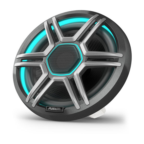 Fusion Apollo Speakers - 8.8" LED Marine Speakers with Sports Grey Grilles