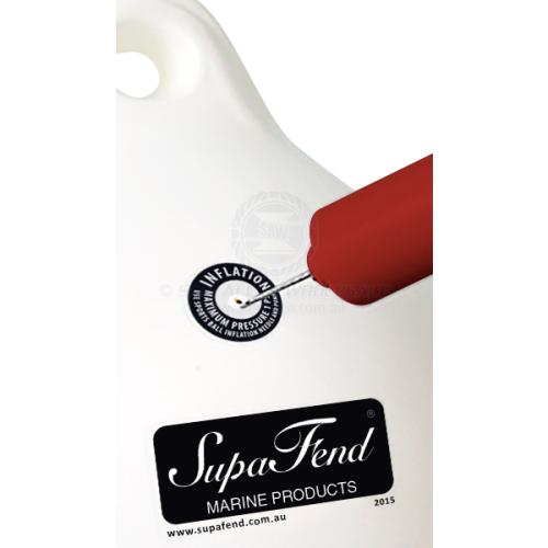 SAW Supafend Boat Fender - Black / Blue Tip - 950mm x 320mm, Black