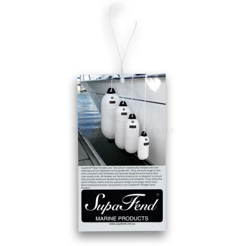 SAW Supafend Boat Fender - Black / Blue Tip - 600mm x 200mm, Black