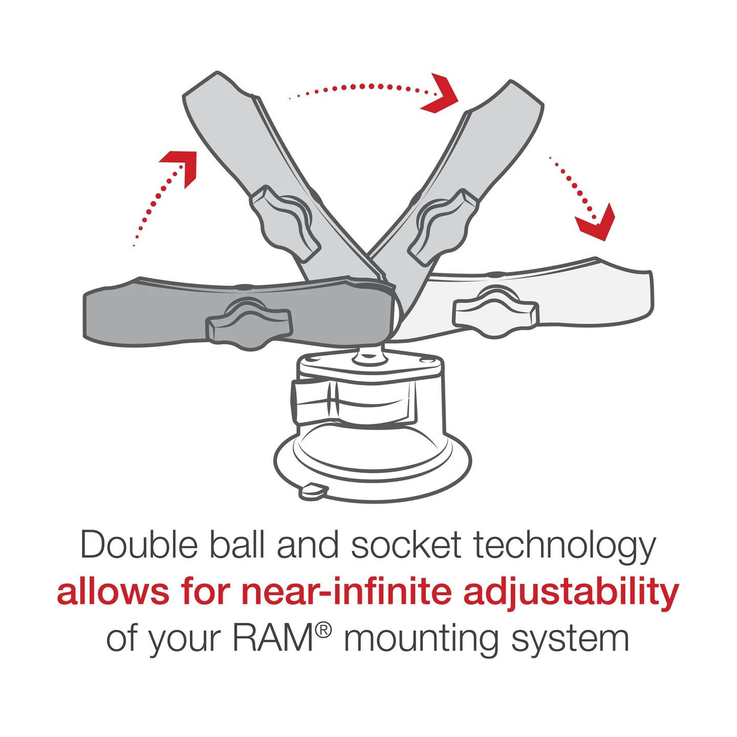 RAM Mounts X-Grip® Large Phone Mount with Twist-Lock™ Suction Cup - Long - Image 5
