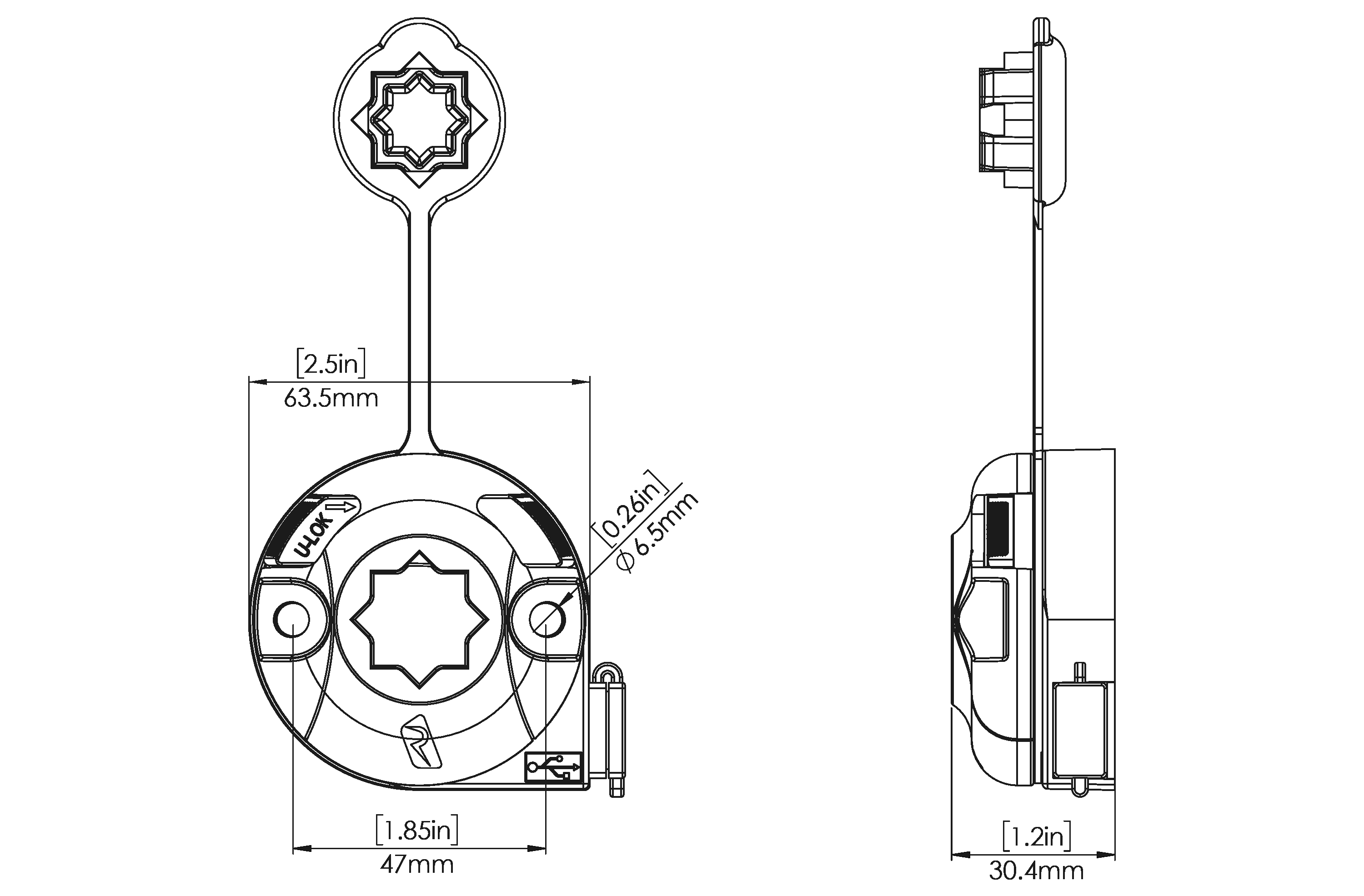 Railblaza E Series USB StarPort