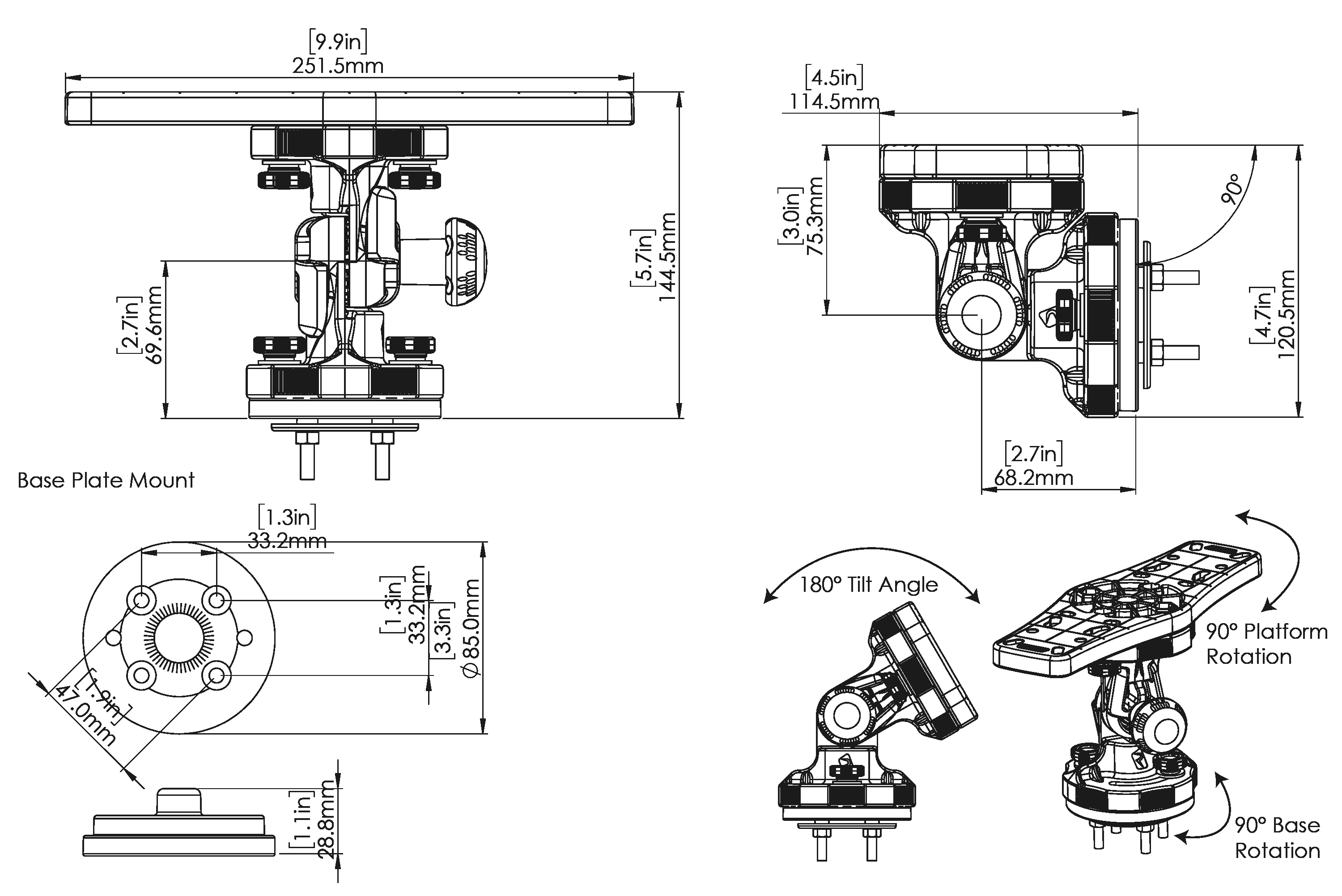 Railblaza HEXX Fish Finder Mount
