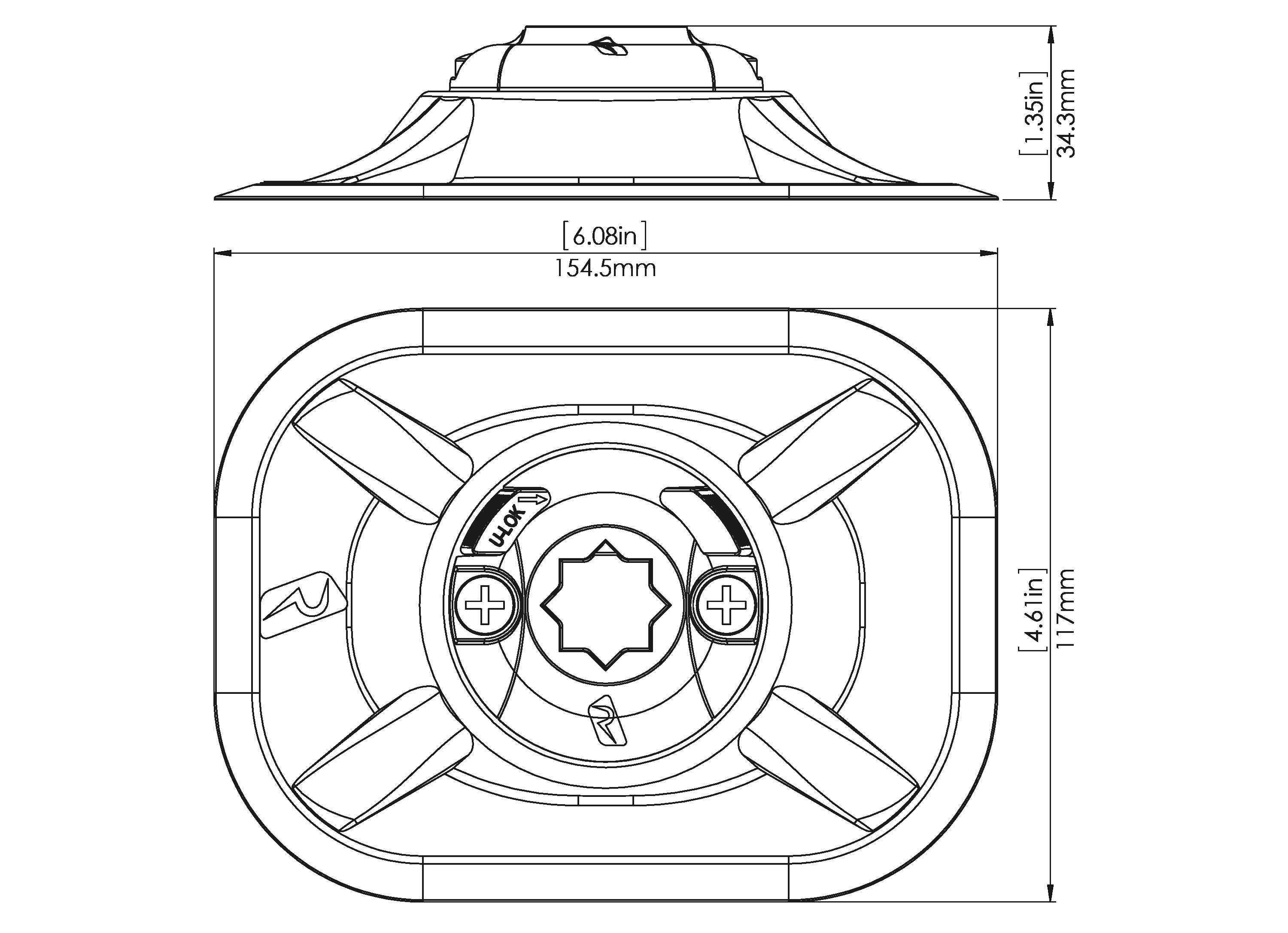 Railblaza RibPort Base with 3M Backing