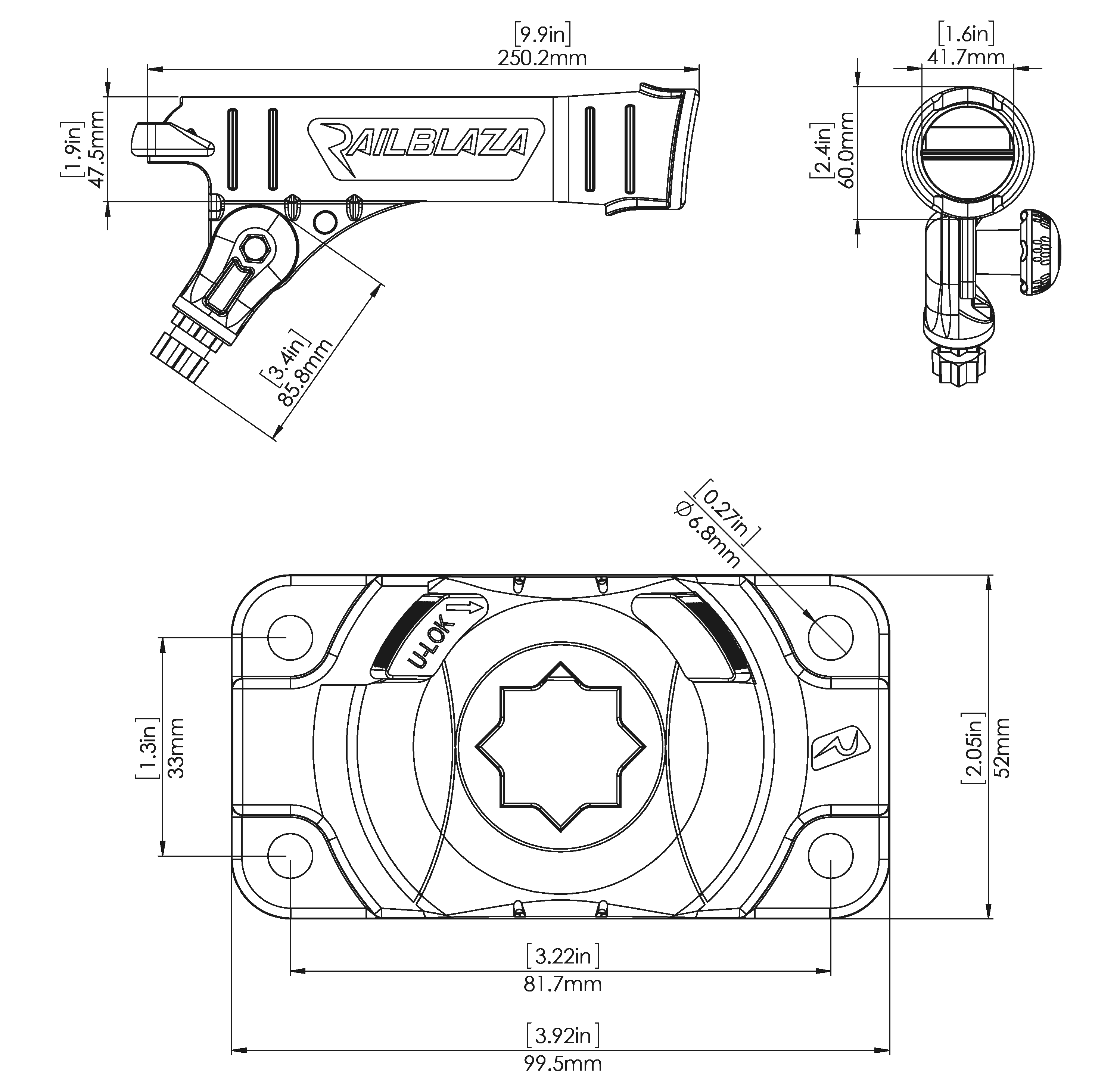 Railblaza Rod Tube and StarPort HD Kit