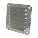 Marine Town Louvre Vent - Stainless Steel Rolled Edge