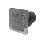 Marine Town Louvre Vent - Stainless Steel with Tail