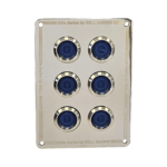 Bell Marine Elite Backlit Switch Panel 6 Gang Inline or SBS 15 AMP