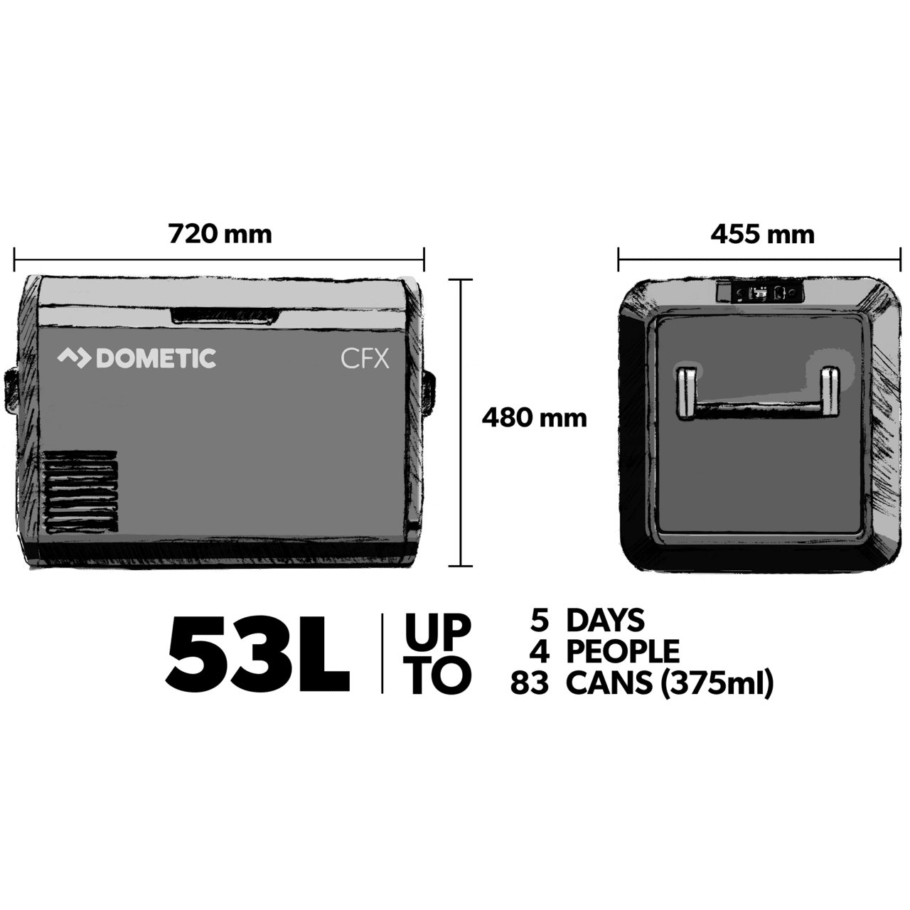 Dometic PC55 Protective Cover for CFX3 55L