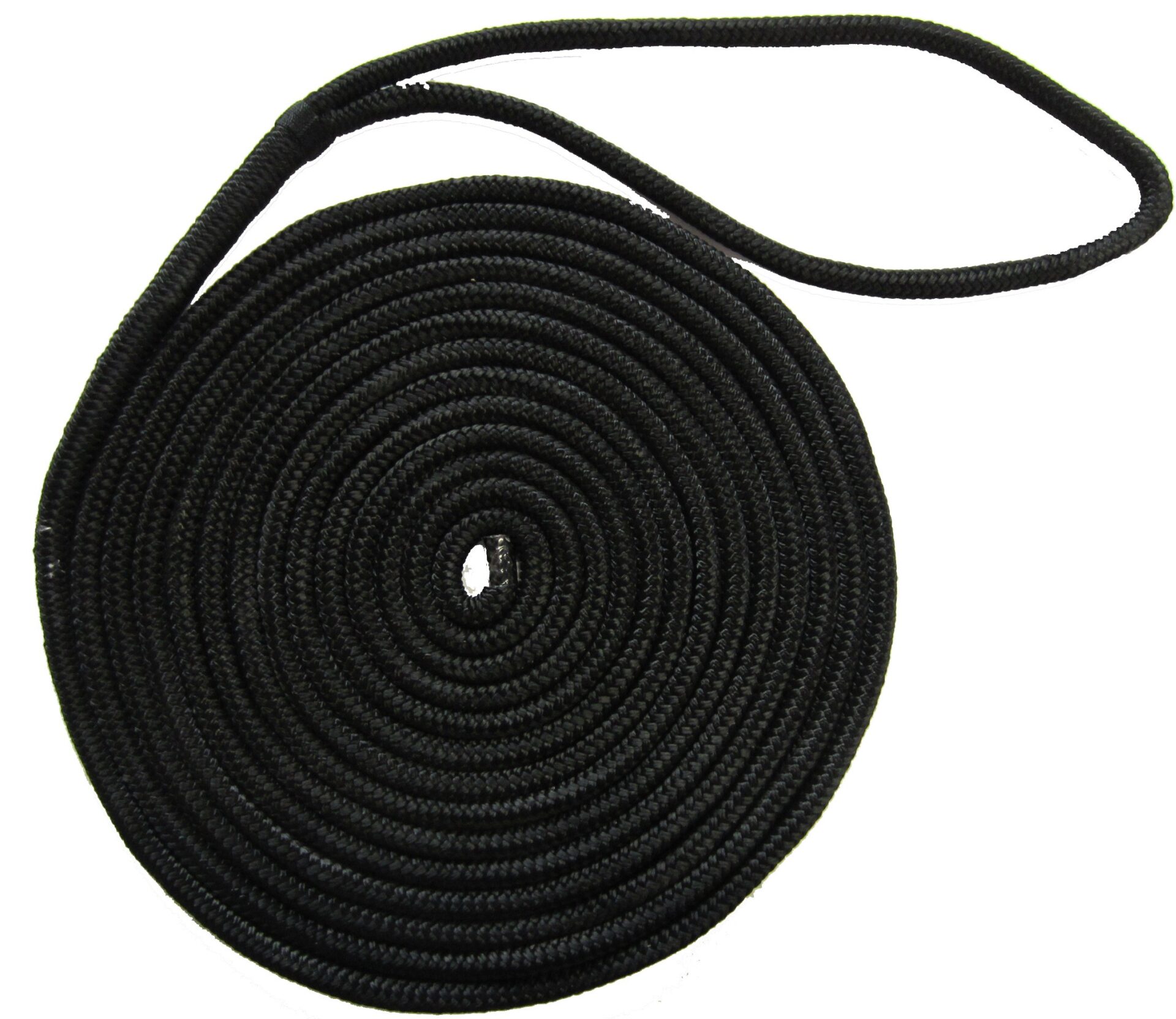 Perfect Image Black Double Braided Nylon Dock Line