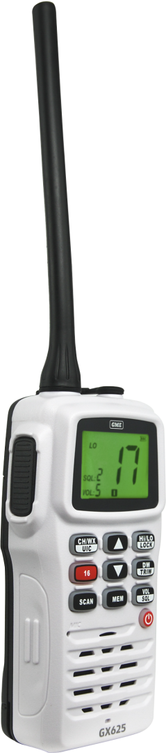 GME GX625W - 5/1 Watt Handheld VHF Marine Radio - Image 2