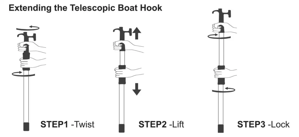 OCEANSOUTH Telescopic Boat Hook