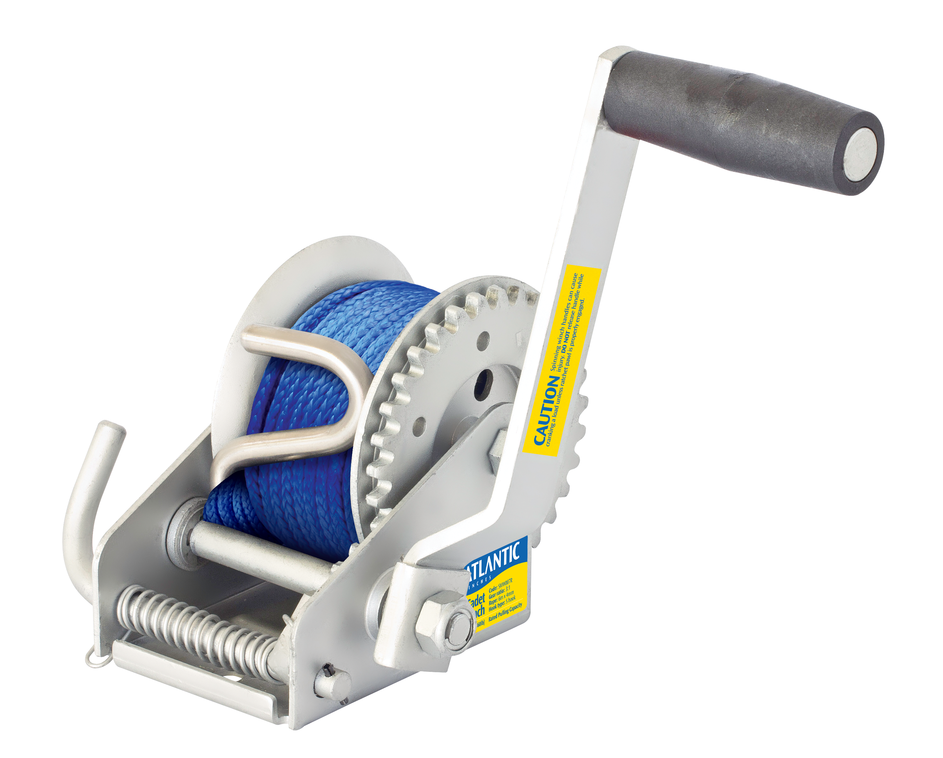 ATLANTIC 3:1 Tinny Winch with 4mm x 6m Rope
