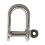 BLA Standard D Shackle - 316 Grade Pressed Stainless Steel