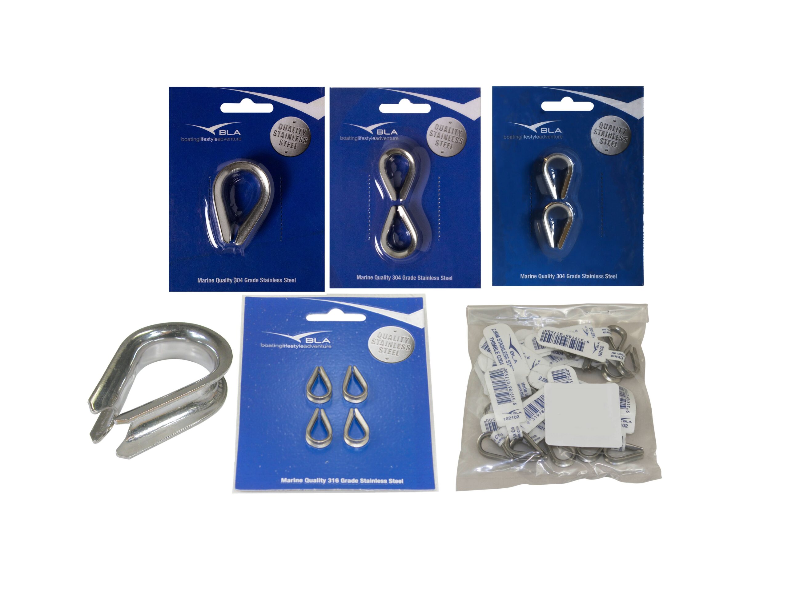 BLA Thimbles - 304 Grade Pressed Stainless Steel