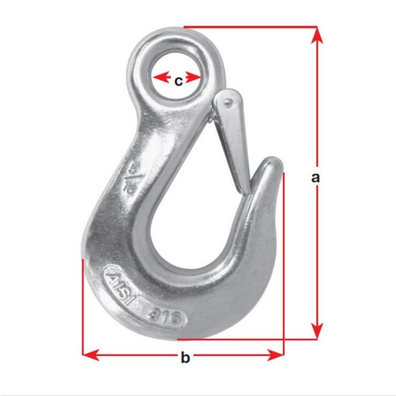 BLA Eye Snap Hooks - 316 Grade Stainless Steel
