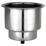 SAW Drink Holder - Stepped Recessed Mount Stainless Steel with Drain