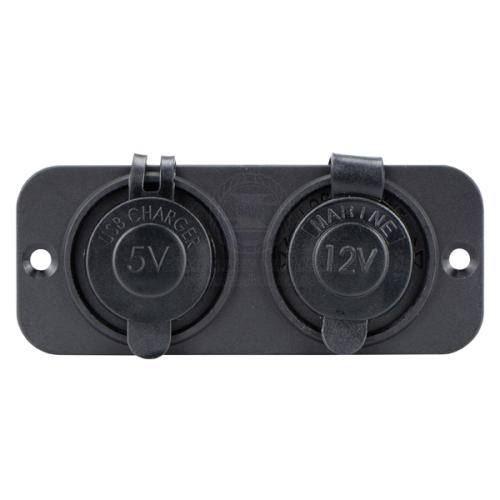 Relaxn Power Outlet and Dual USB Charger Combo - Flush Mount - Image 3