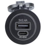 Relaxn Flush Mount Dual USB A / USB C Charging Socket