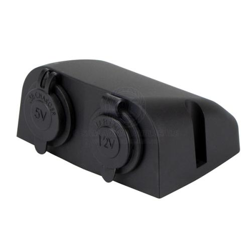 Relaxn Power Outlet and Dual USB Charger Combo - Surface Mount - Image 2